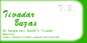 tivadar buzas business card